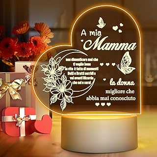 Winzwon Regalo día de la madre, regalo mamá, regalo mamá cumpleaños, regalo de luz nocturna tallada con bellas frases, cumpleaños, agradecimiento, Navidad, regalo para madre, madrastra, suegra, abuela