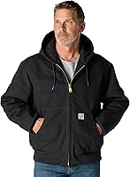 Carhartt Men's J140 Loose Fit Insulated Firm Duck Active Jacket Flannel-Lined Warmest Workwear