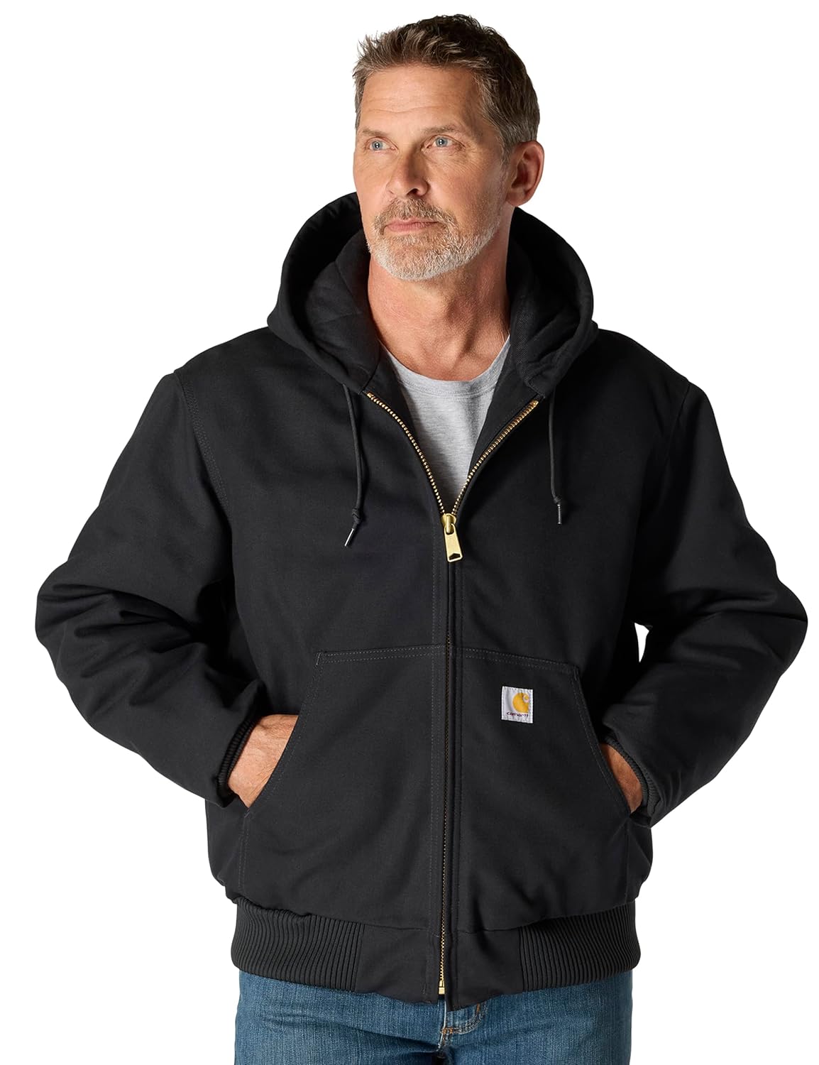 Carhartt Mens J140 Loose Fit Firm Duck Insulated Flannel-Lined Active Jac