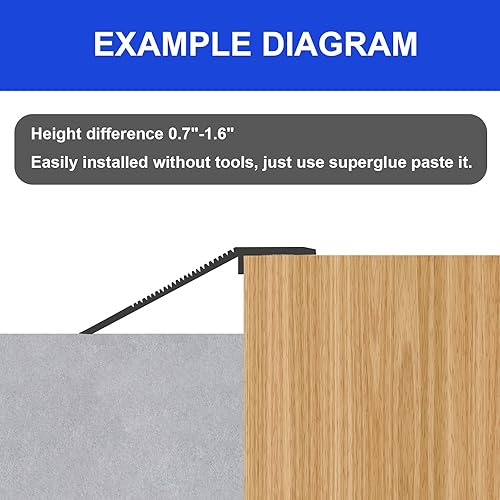 Miniatura 4 de Aluminum Floor Transition Threshold Strip, Threshold Ramps for Doorways, Wheelchairs, DoorTileThreshold Reducer, Doorway Edge Trim Suitable for