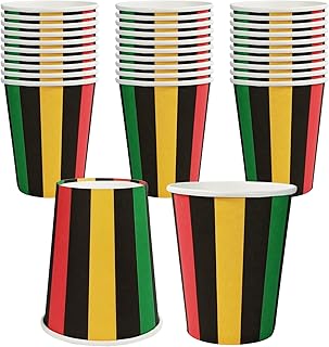 Juneteenth Day Cups Black History Month Party Cups Disposable Beverage Paper Cups for 1865 Black Freedom Day Juneteenth Decorations (30)