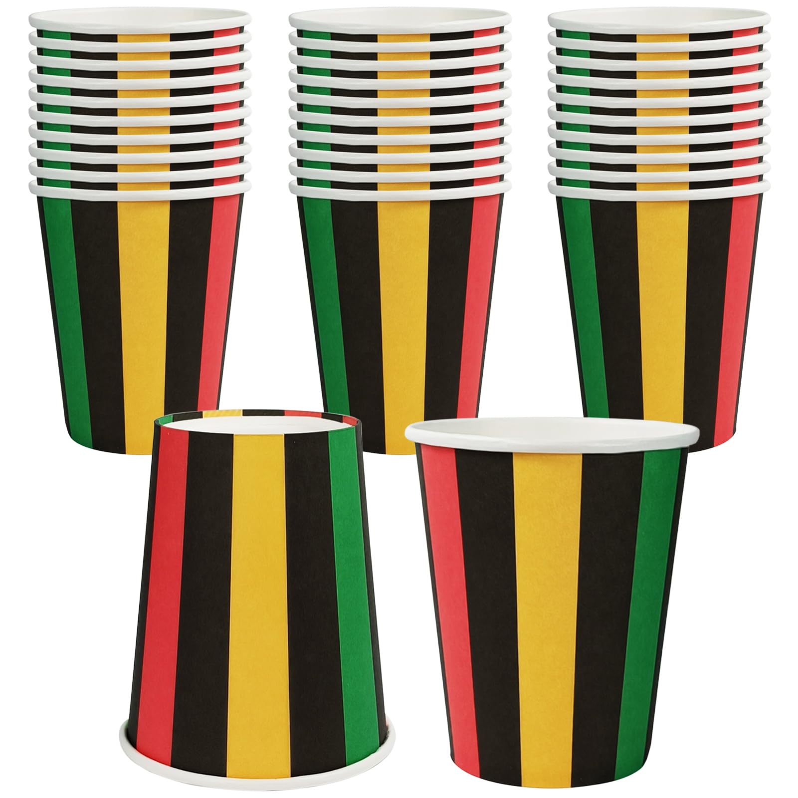 EaciTown Juneteenth Day Cups Black History Month Party Cups Disposable Beverage Paper Cups for 1865 Black Freedom Day Juneteenth Decorations (30)