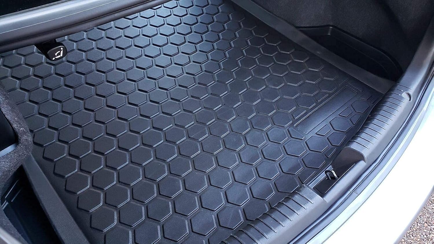Cargo Liner - Trunk Mat for Mazda 6 (Sedan) 2014-2021 – Weather-Resistant Trunk Mats for Cars with Raised Lip – Non-Slip Car Trunk Mat Rubber – Easy to Install – Laser Pre-Cut Design