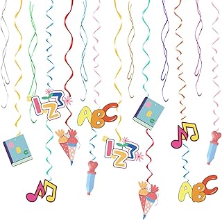 Guirlande de rentrée scolaire avec ABC et 123, 30 pièces, décoration de classe