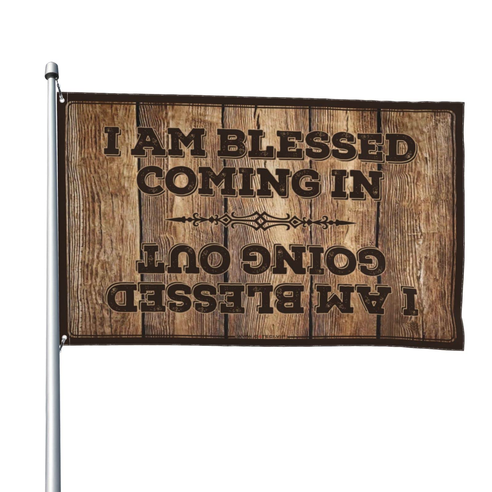 Drapeaux de chambre I Am Blessed 152x244 cm en textile durable - 8
