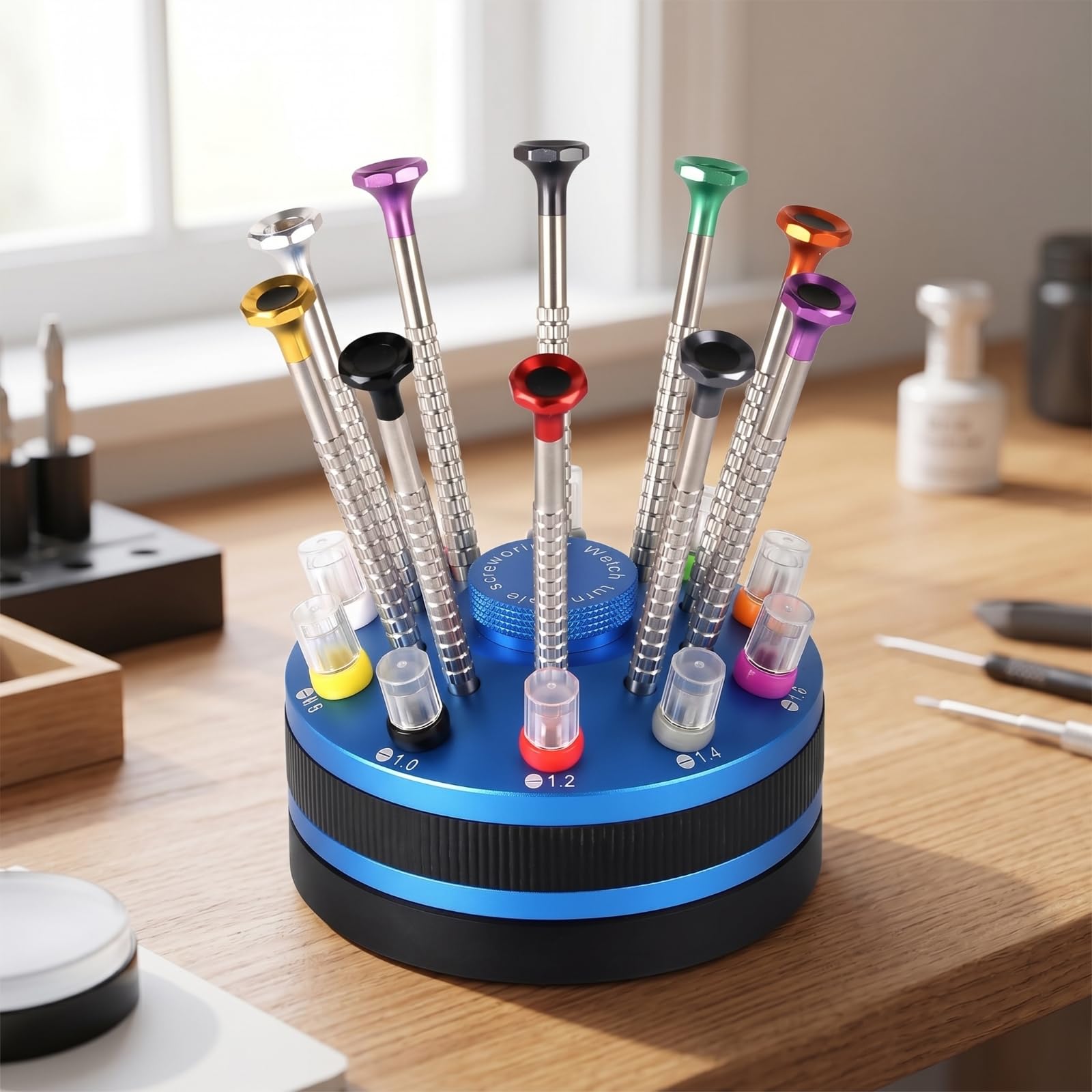 F Fityle Juego de Destornilladores de Precisión Kit de Herramientas Micro Relojero Gafas Electrónica con Puntas Protegidas y Control Seguro para Tornillos