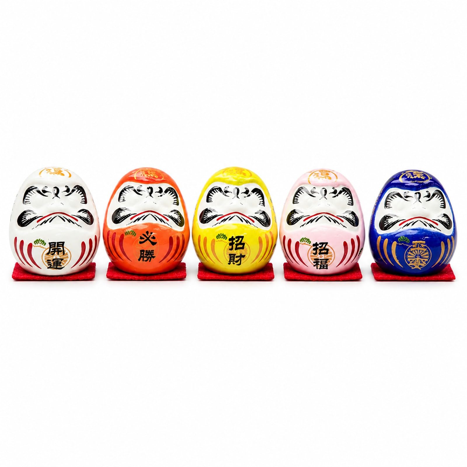 Amazon.com: LOGOFUN 5PCS Small Daruma Figurine Japanese Daruma
