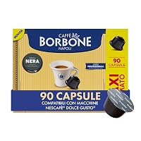 Caffè Borbone Miscela Nera - 90 capsule - Compatibili con le Macchine a marchio Nescafè®* Dolce Gusto®*