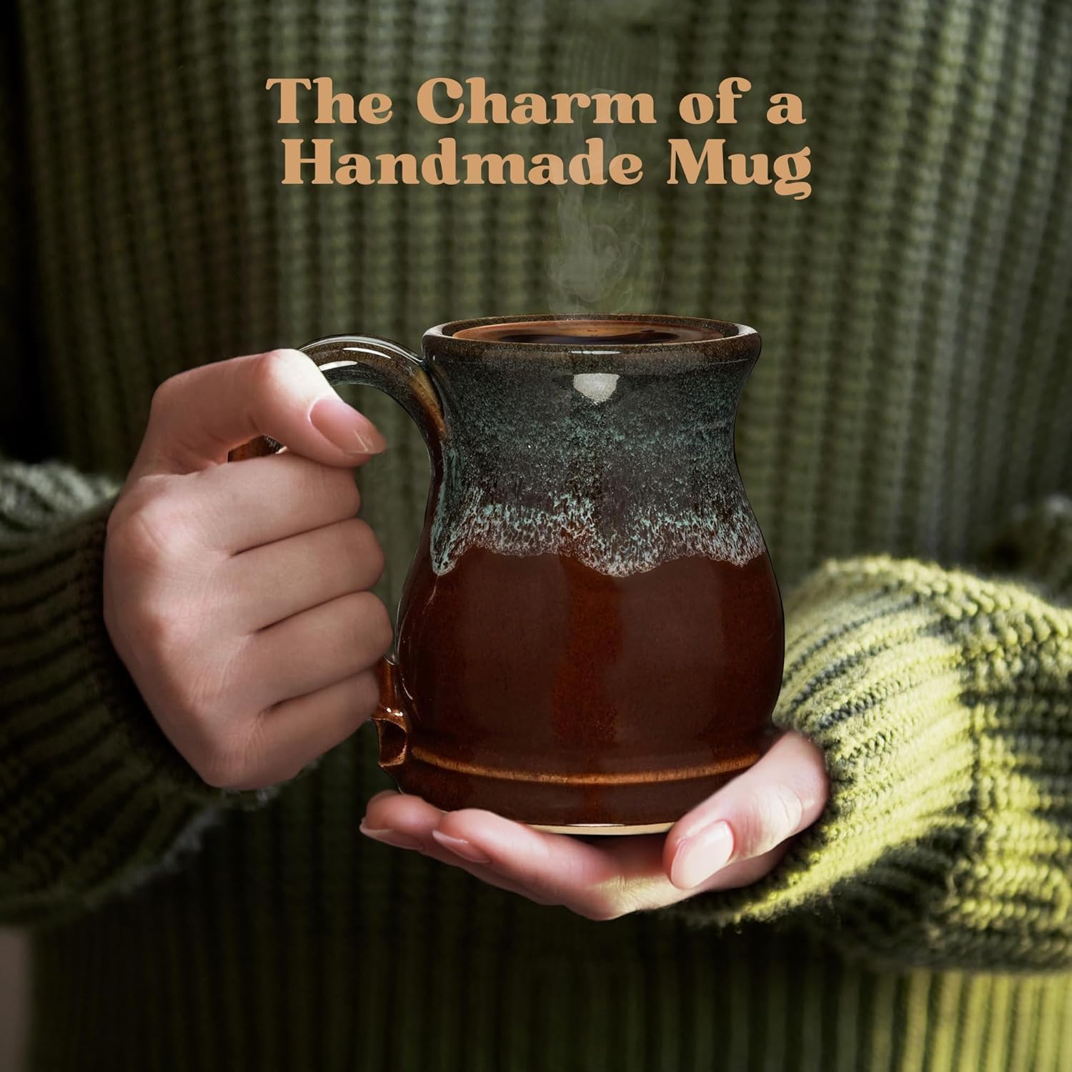 20oz Potbelly Coffee Mug Handmade in the USA (Vanilla)