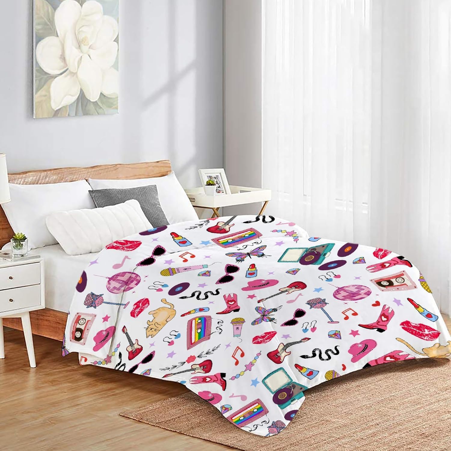 Gifts for Women Girls Blanket for Men Boys Throw Blanket for Kids Birthday Super Soft Flannel Lightweight Comfy Bedding Blankets for Sofa Couch for Bed Camping and Travel-40x50 Inches - Image 3