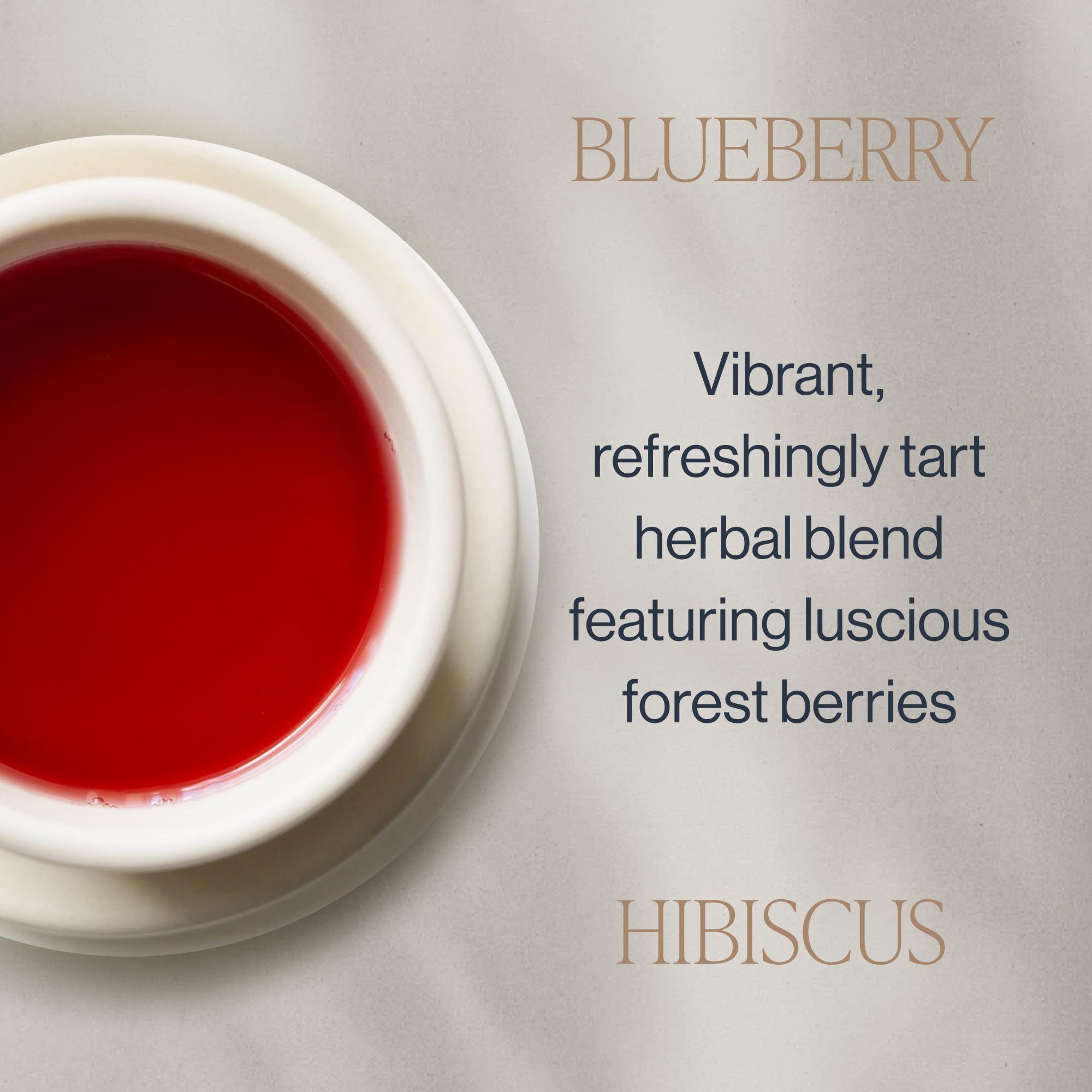 Rishi Tea Blueberry Hibiscus Herbal Tea - Organic Caffeine Free Sachet Bags Sweet Tangy with Antioxidants Enjoy Hot — view 4