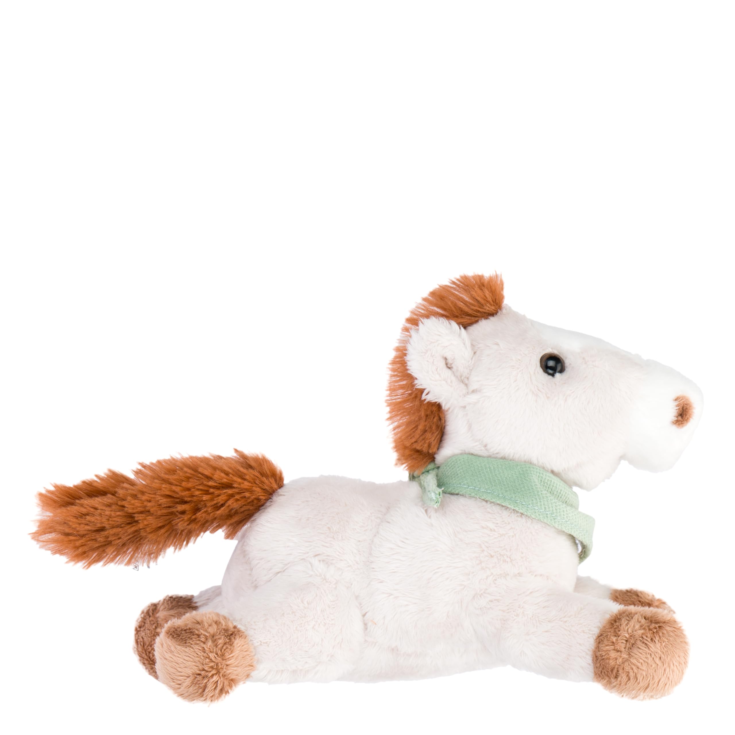 THUN - Set peluche cavallo con copertina tricot Dolce Fattoria - Coperta: 100% cotone. Peluche: tessuto 100% poliestere, accessori in PS., 20 / 90x70cm
