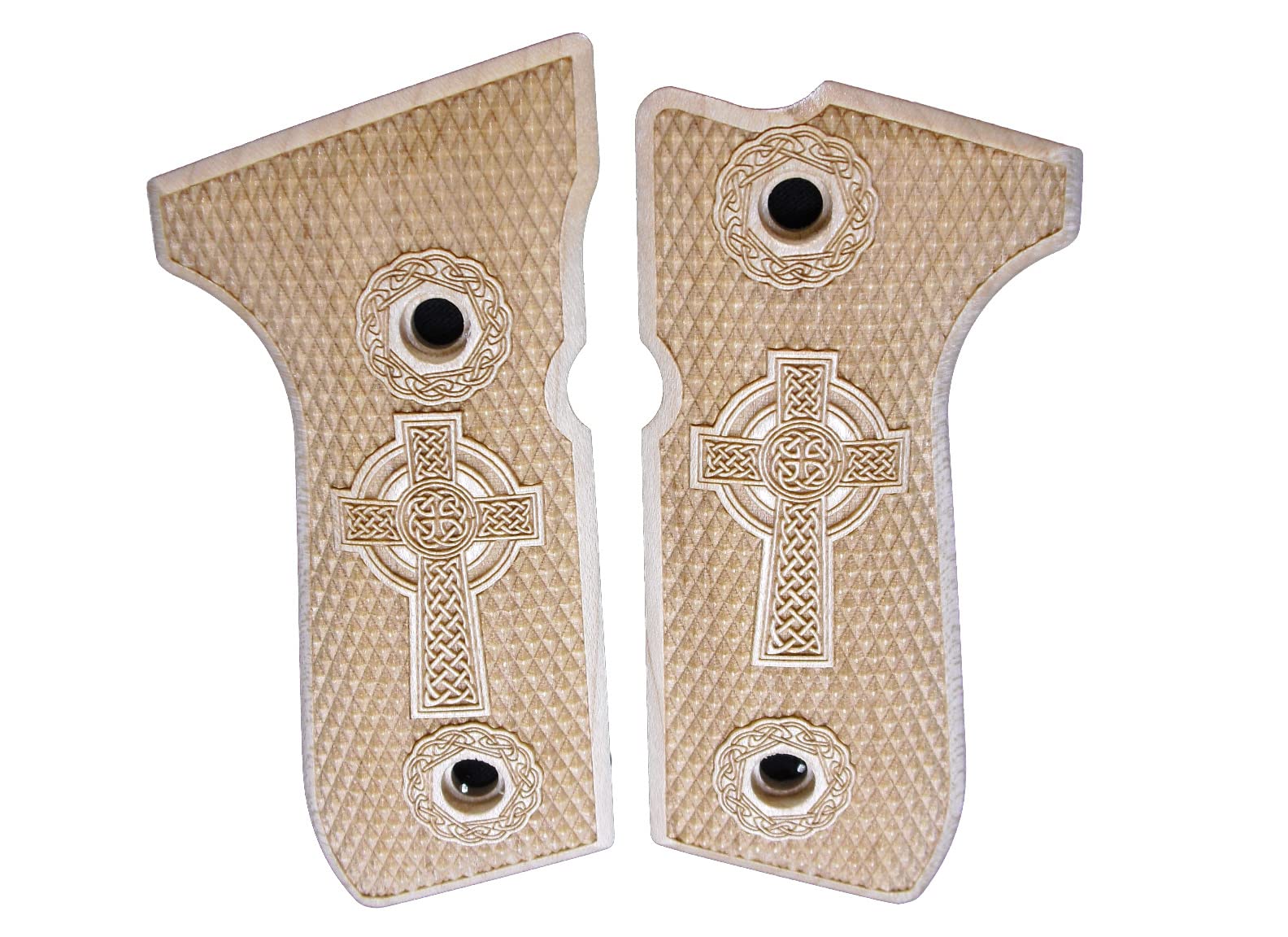 Amazon.com: Maple Celtic Cross #2 Beretta 92fs Grips X : Sports