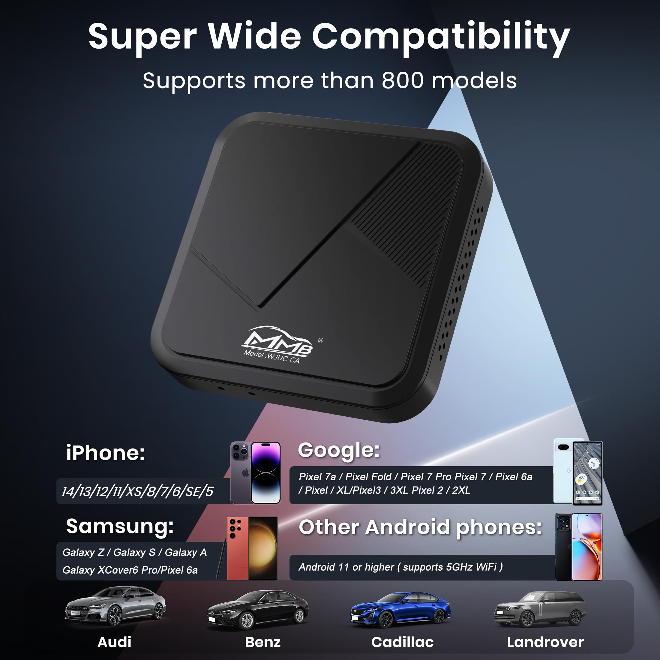 Adattatore Wireless per CarPlay e Android Auto, AI Box 2 in 1