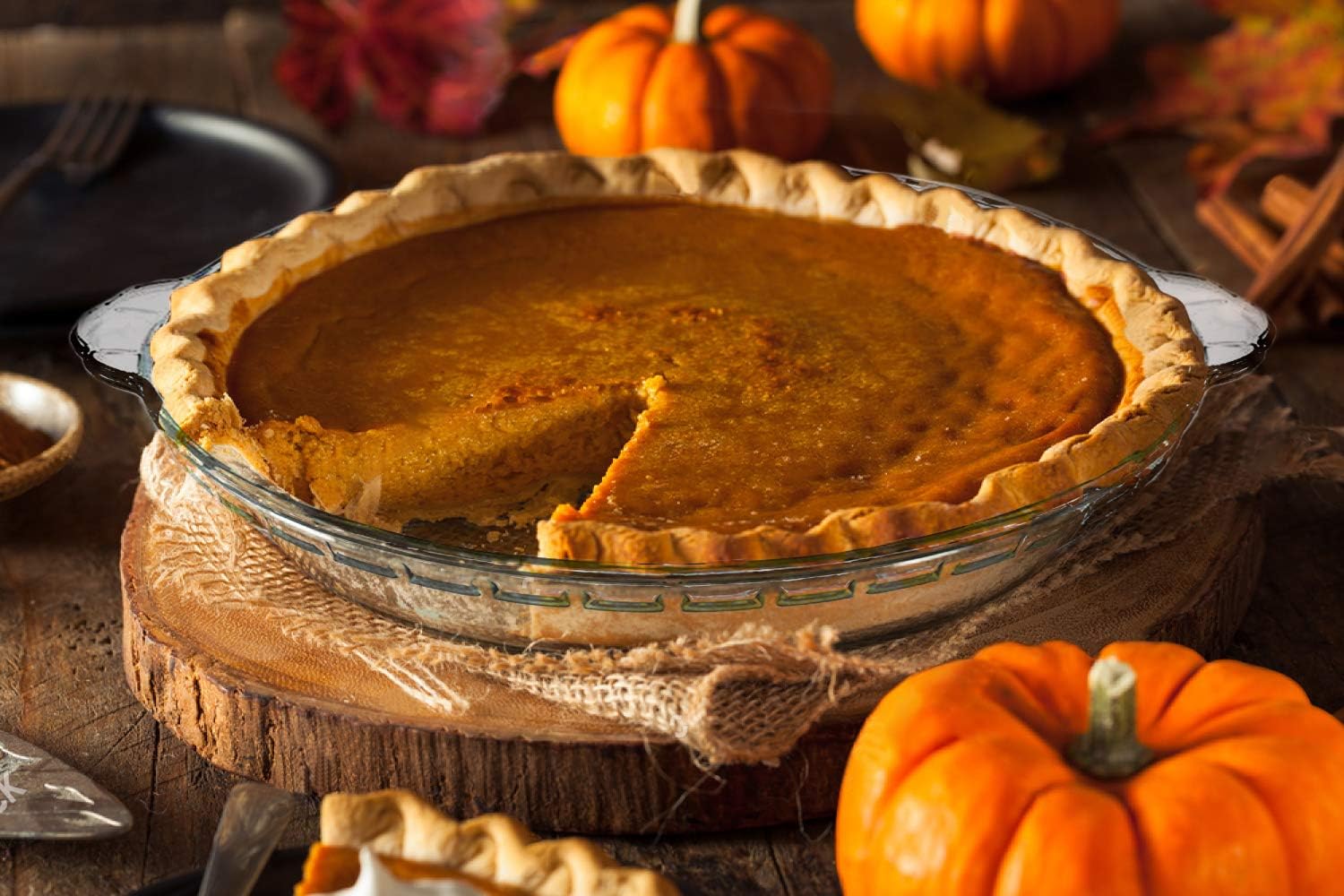 clear pie dish