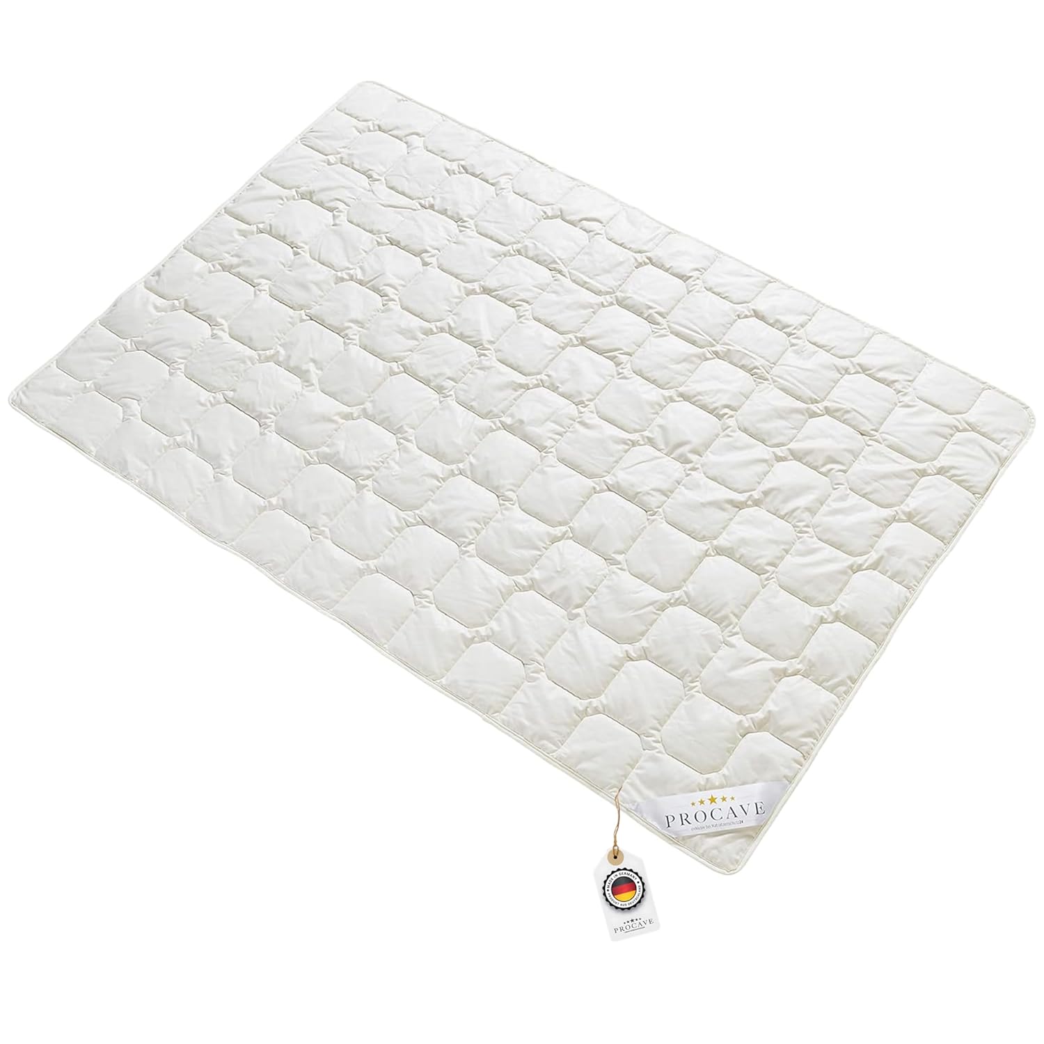 PROCAVE Wildseide Exquisit Qualitäts-Bettdecke für den Sommer 200x220cm, leichte Sommerbettdecke, Tussahseide, aus der Natur, atmungsaktiv &…