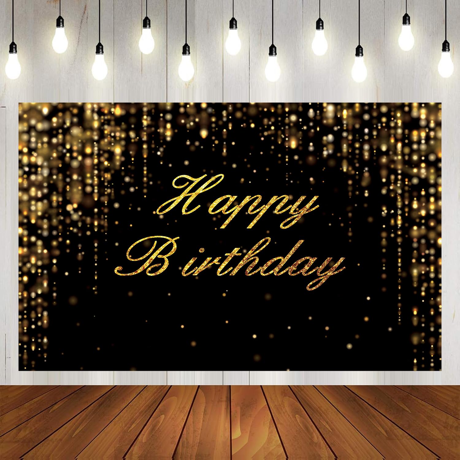 7x5ft Popular Music Happy Birthday Backdrop Kids Adults Large Party Musical Social Media Short Video Party Supplies Photography Background Cake Table