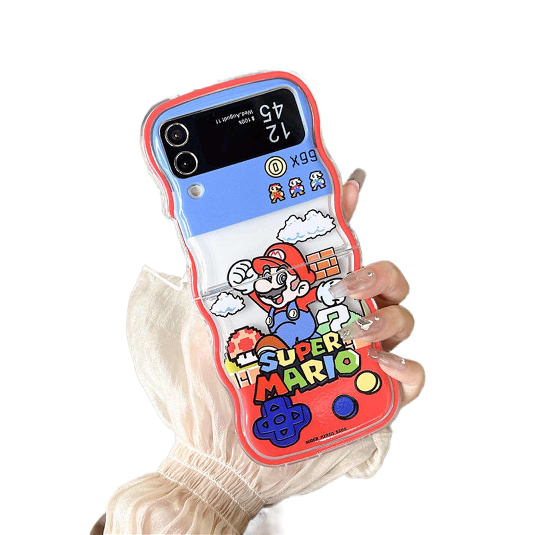 Amazon.co.jp: MARIE DALGAR galaxy zflip5 ケース クリア マリオ