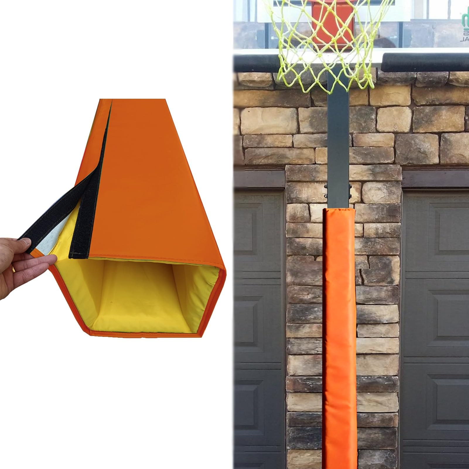 Almohadilla para poste de baloncesto resistente a impactos y de fácil instalación adhesiva