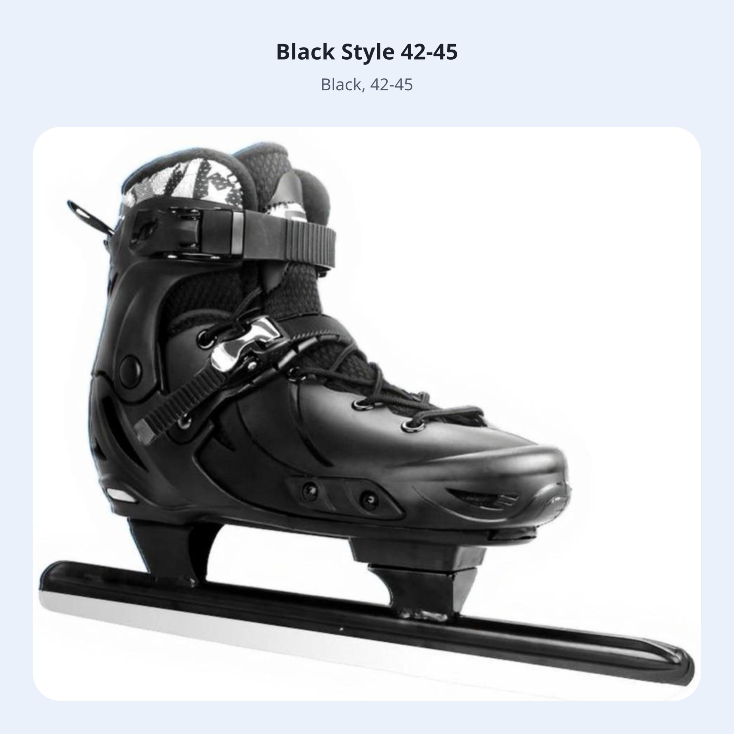 kowaku Patins à Glace Homme Chaussure Lavable Ajustement Sécurisé Fermeture Pratique Solide Conformité Multiple pour Adultes Sports de Glace, Noir, 42-45