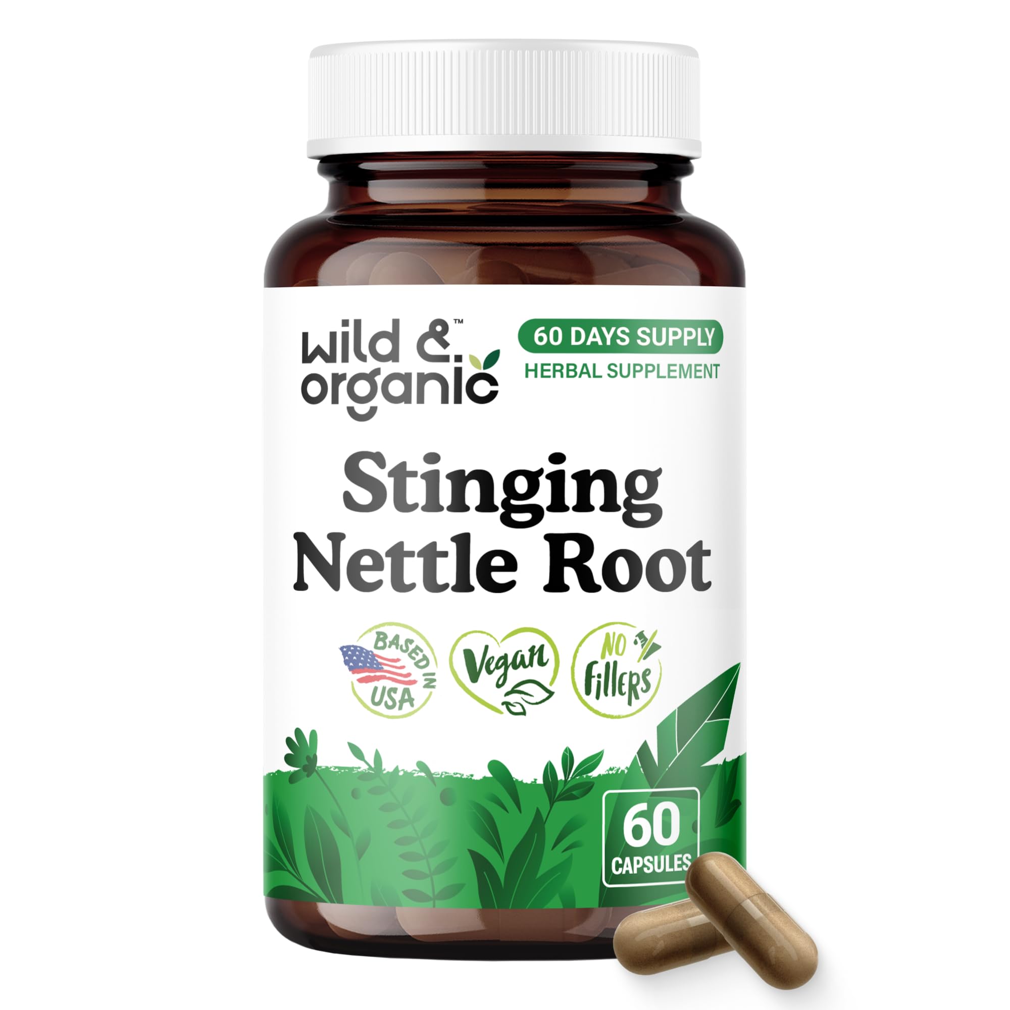 Amazon.com: Wild & Organic Stinging Nettle Root Capsules