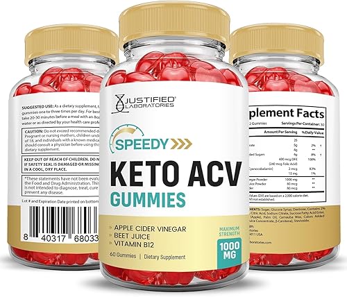 Miniatura 7 de Justified Laboratories Paquete de 3 gomitas Speedy Keto ACV de fórmula avanzada de 1000 mg Speedy Keto Gummies Vinagre de sidra de manzana formulado