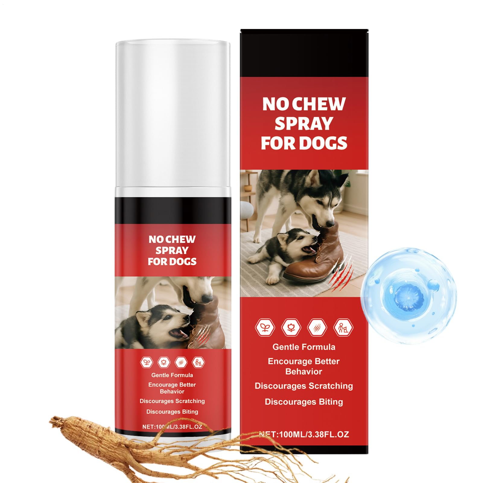 Spray Anti Rosicchiamento per Cani, 100ml Spray Anti Masticazione per Mobili, per l'Addestramento per la Protezione dei Mobili Leccamento delle Zampe Addestramento alla Gabbia per Conigli Gatto