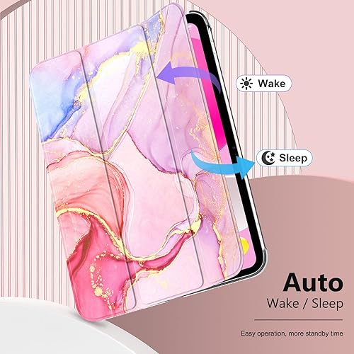 Vista 190 de MoKo Funda para iPad (A16) de 11ª generación de 11 pulgadas 2025, funda para iPad de 10.9 pulgadas 2022, carcasa trasera translúcida de Plateado