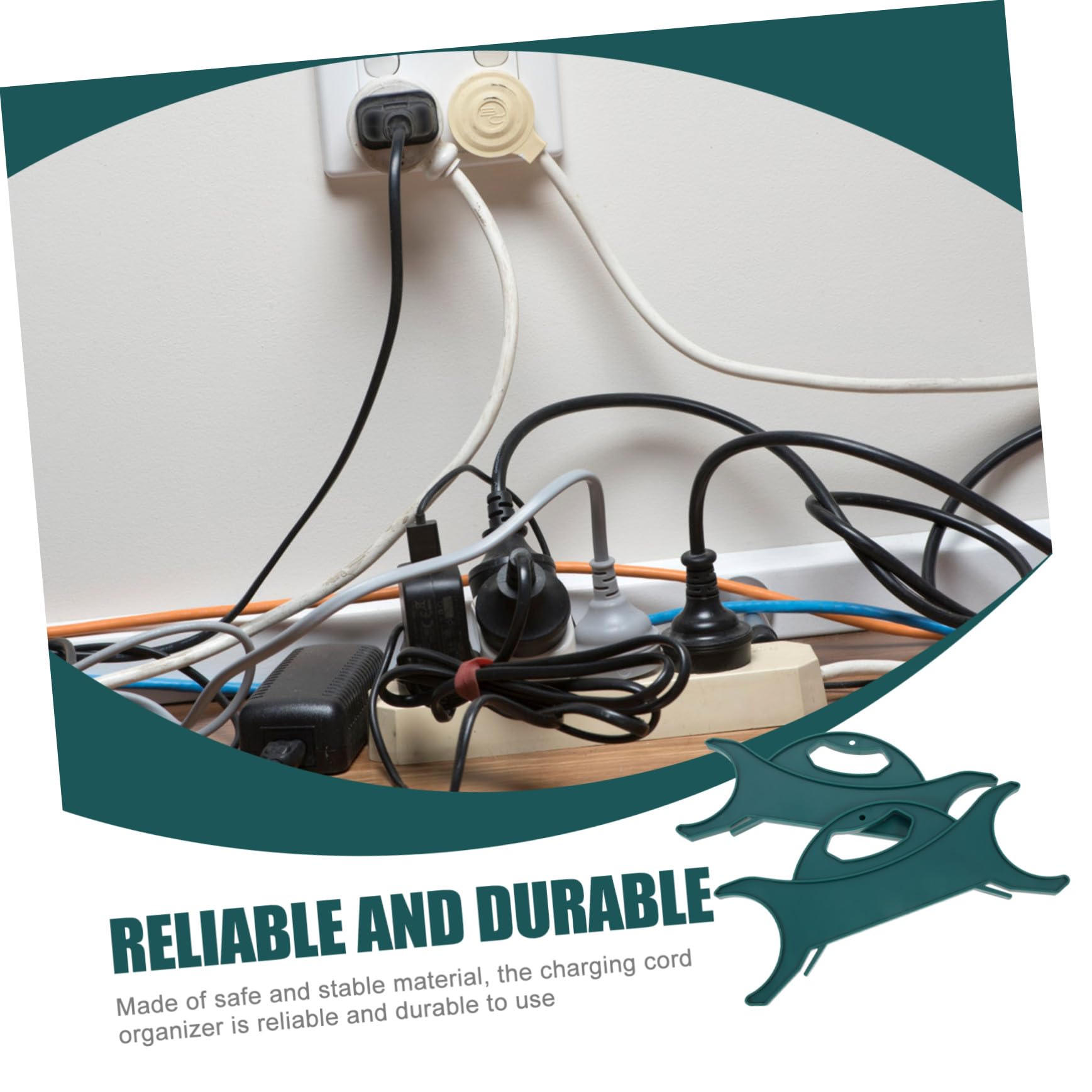 Organizador de Cables para Luces Navideñas 2 Piezas en Verde Material TPE para Prevenir Daños y Organizar Cables en Hogar y Oficina
