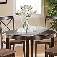 Whirltique 42 Inch Round Clear Table Protector Pad, 1.5mm Thick Scratch Spill Resistant, Cut-to-Fit Vinyl Cover for Dining Coffee Tables
