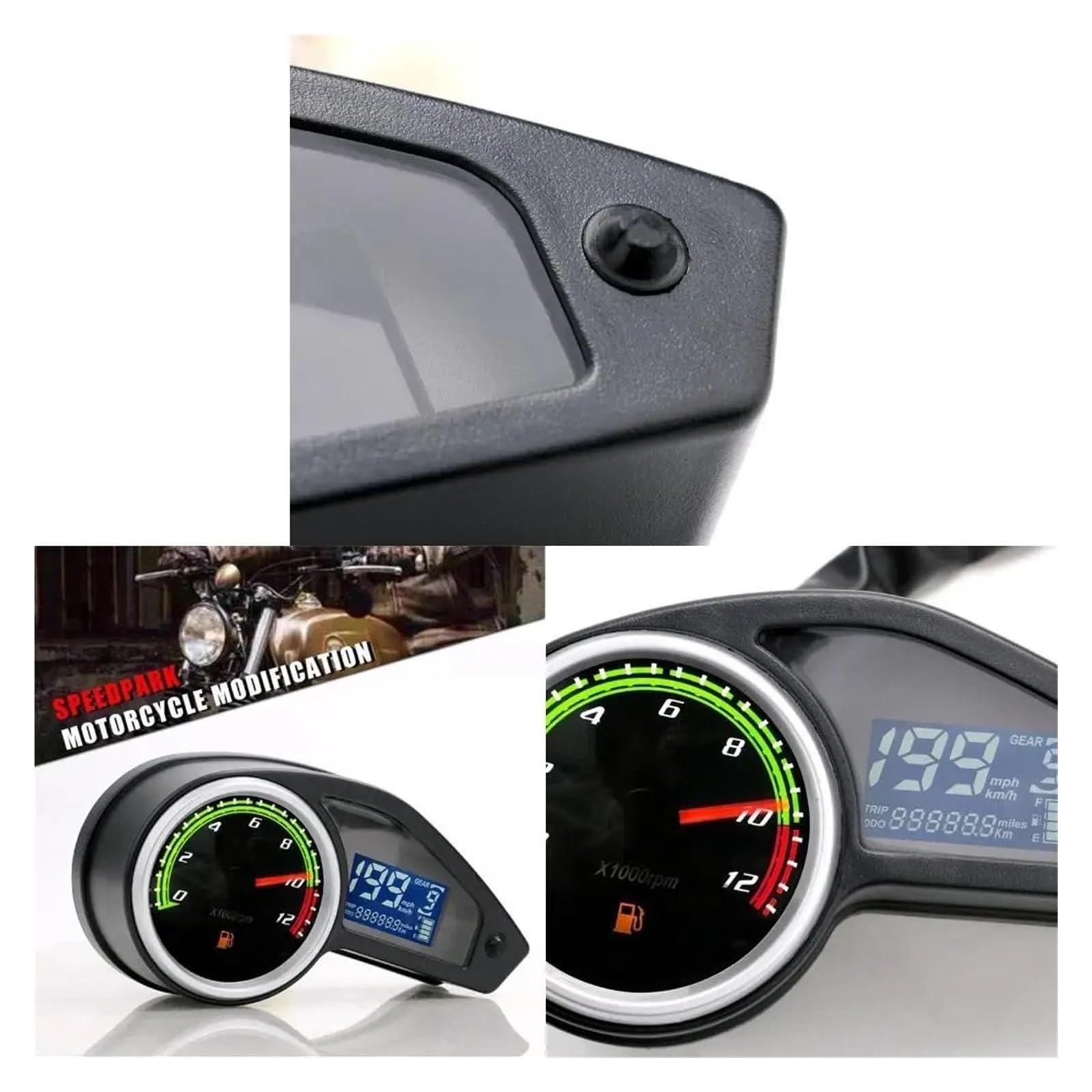 Strumento Per Moto Antiusura Termometro Universale Per Acqua Tachimetro Digitale Accessori Per Moto Indicatore