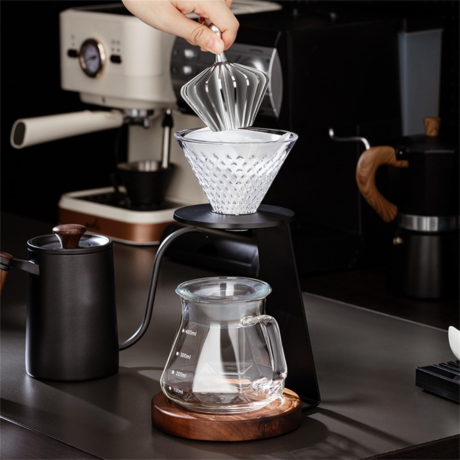 Accesorio de café Profesional de aleación de Aluminio para asegurar de Filtro, Equipo de café portátil, Equipo de elaboración de Cocina