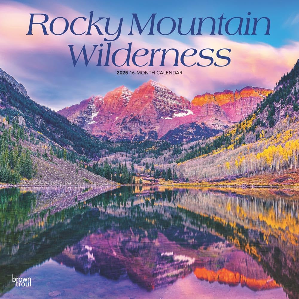 Rocky Mountain Wilderness | 2025 12 x 24 Inch Monthly Square Wall Calendar | Plastic-Free | BrownTrout | USA United States of America Scenic Nature