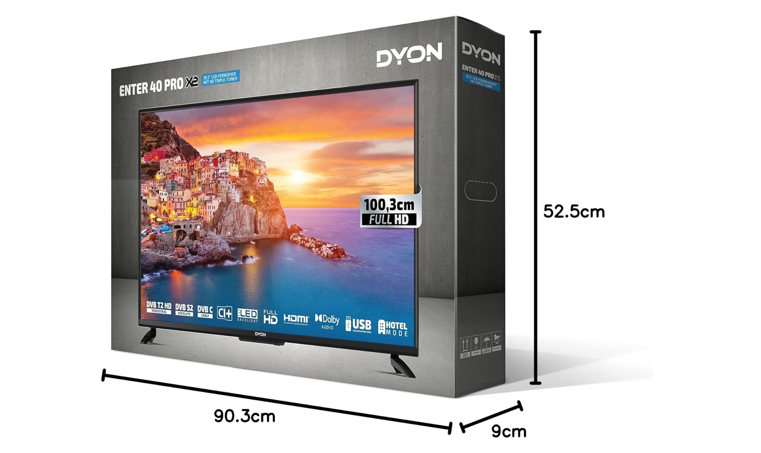 Smart Fernseher TV 40 Zoll Android 11 Full HD DVB-T2/S2, Wi-Fi, 3x HDMI, USB PVR