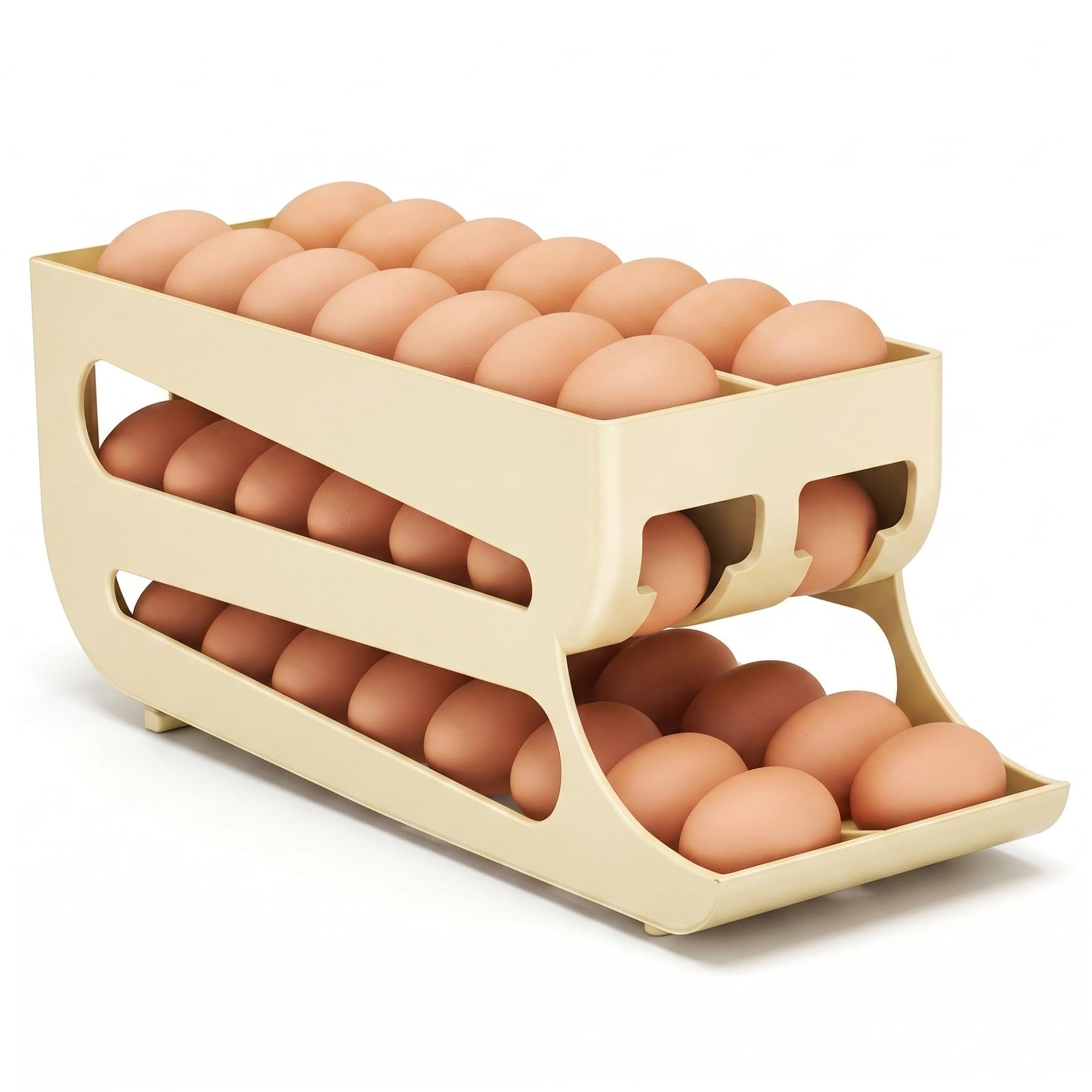 Caja de almacenamiento de huevos compacta para solucionar la falta de espacio en la nevera