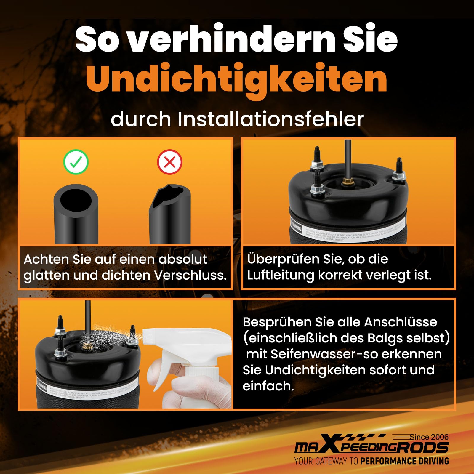 maXpeedingrods Airmatic Luftfederung Luftbalg vorne für W164 ML/GL Klasse 1643206013
