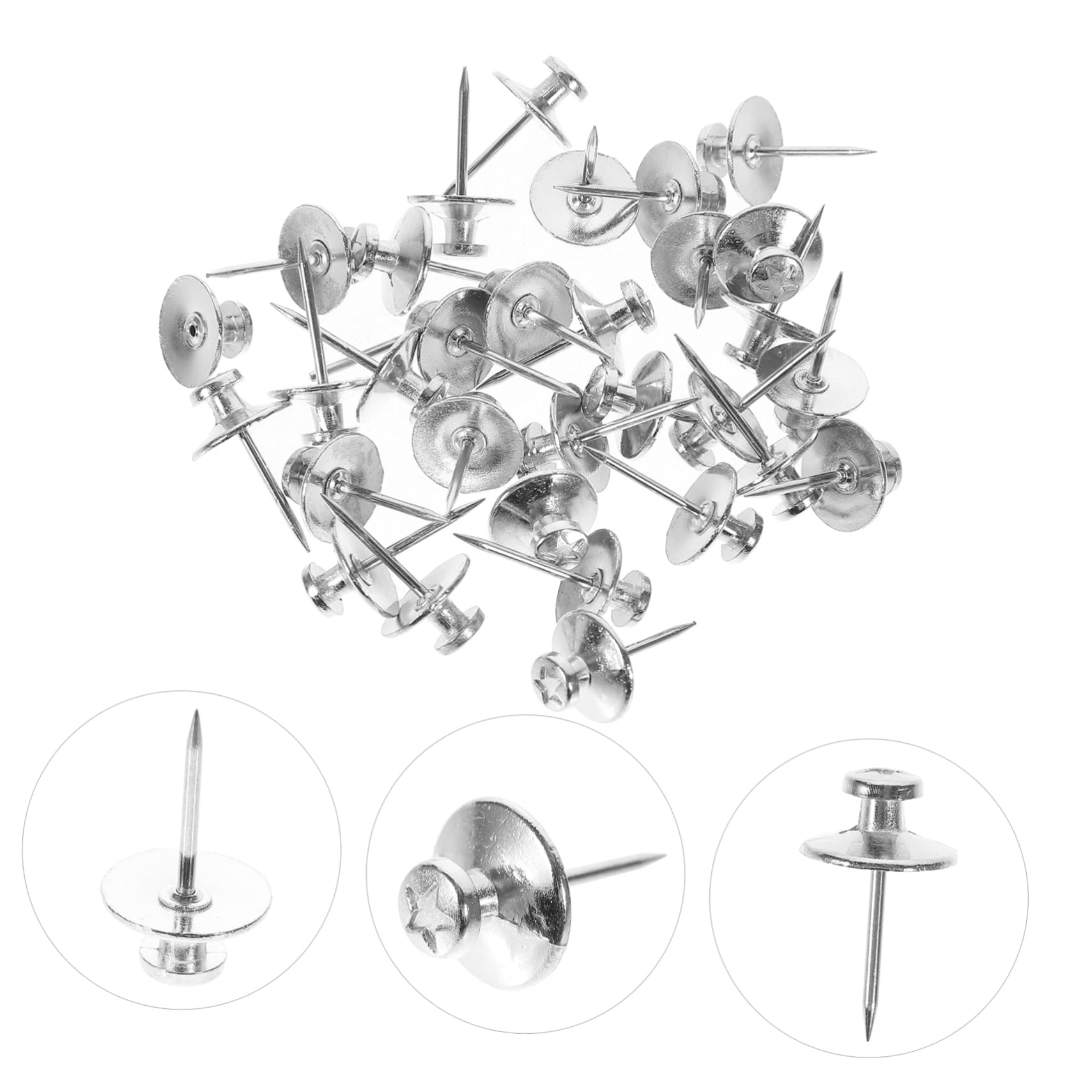 Lurrose 4 Sätze Pinnspiel Planke Markierungen Herz-pinnnadeln Sequentiell Büroartikel Büromaterial Bürozubehör Stecknadeln Kompakter Druckstift Reißnägel Zinklegierung Silver 30 Stücke * 4