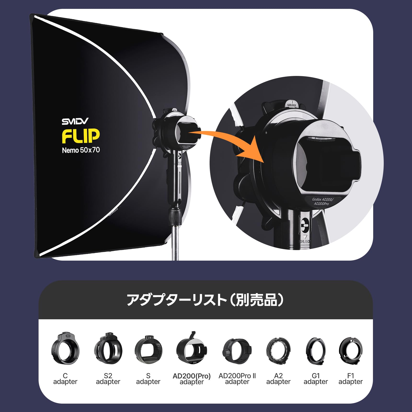 Amazon | SMDV ソフトボックス FLIP NEMO 50x70cm 本体 折りたたみ式 