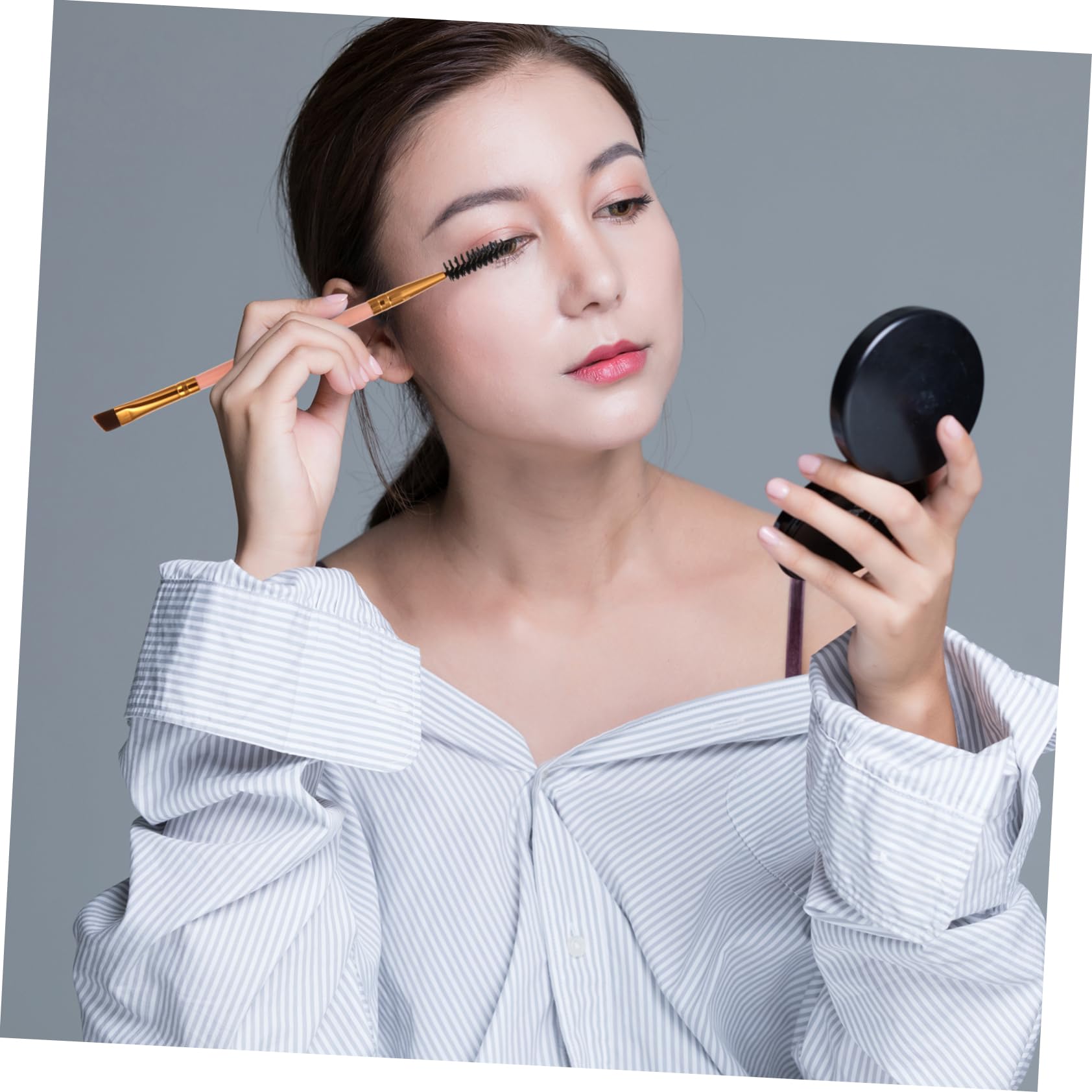 Healeved 6Pcs Dual Ended Eyebrow Eyelash Brush Portable Makeup Tools for Lash Curling Brow Application for Beginners Professionals for Daily Use