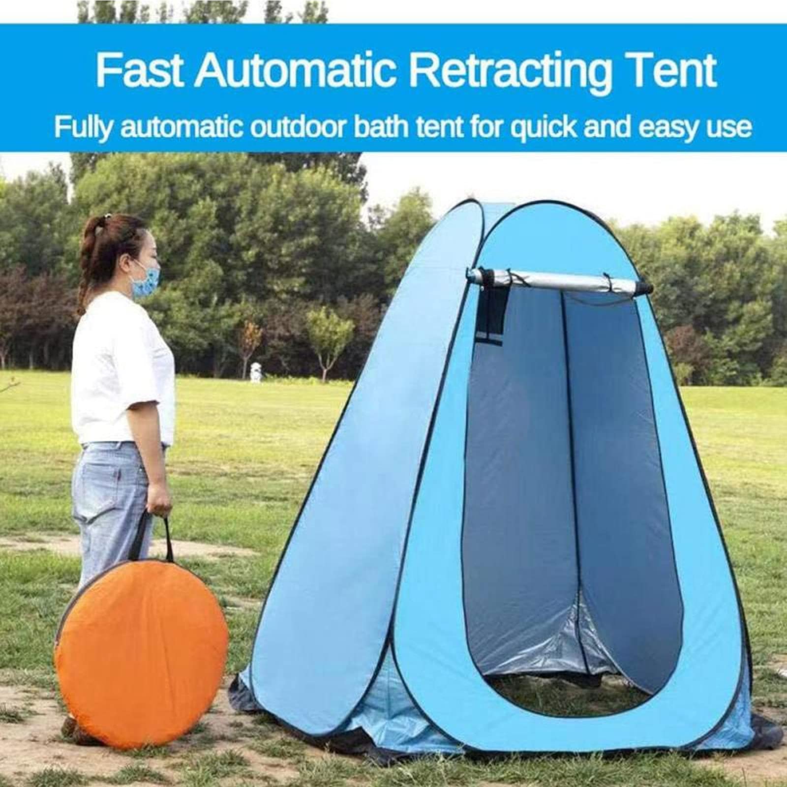 Pop-up Toilettenzelt Umkleidezelt, Tragbar Camping Dusche Zelt, Mobile Umkleidekabine Lagerzelt mit Tragetasche für Camping, Dusche, Umkleidezimmer, Privatsphäre