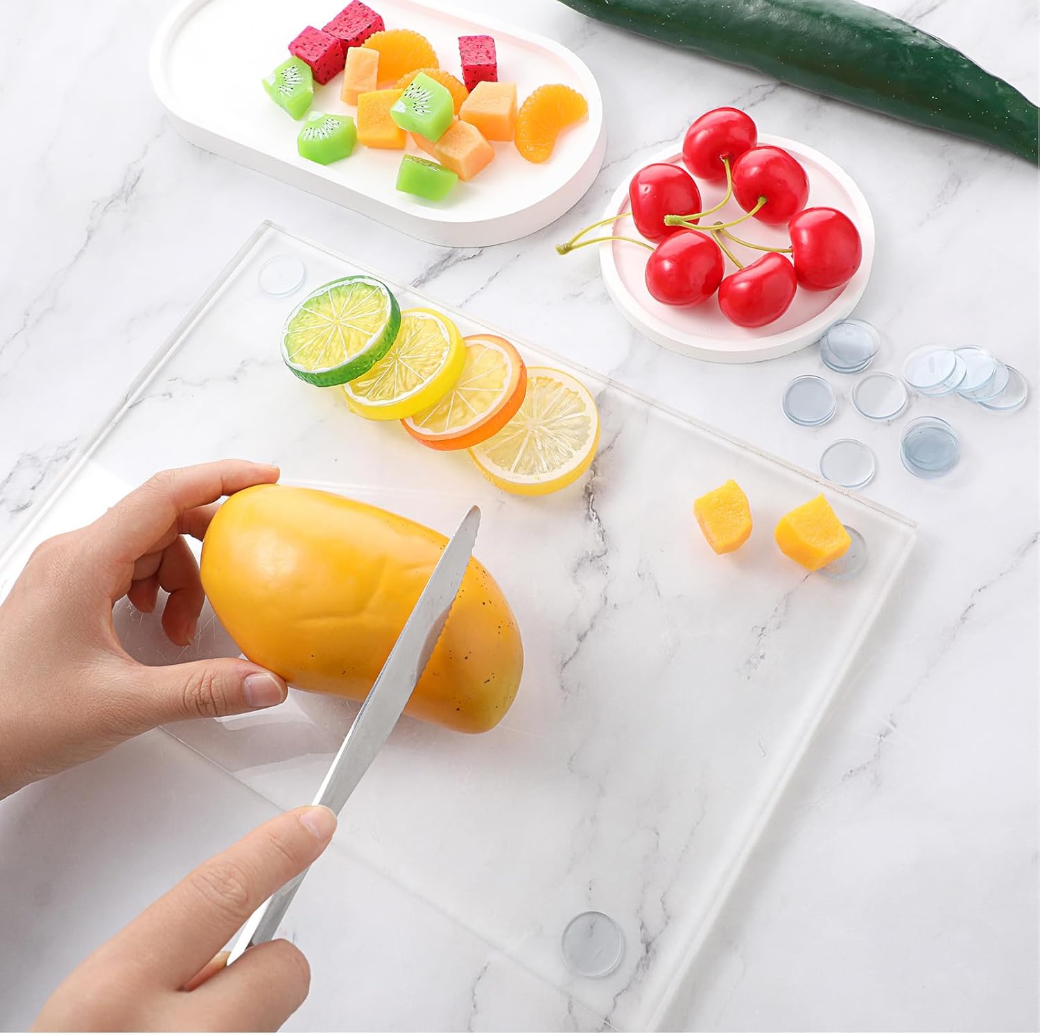 30 PCS Glass Table Top Anti Slip Pads, 0.8" Non-Adhesive Glass Table Top Anti Slip Pads Clear Rubber Glass Table Top Grippers Glass Table Protector to Keep Glass Table Top from Sliding (56) (30)