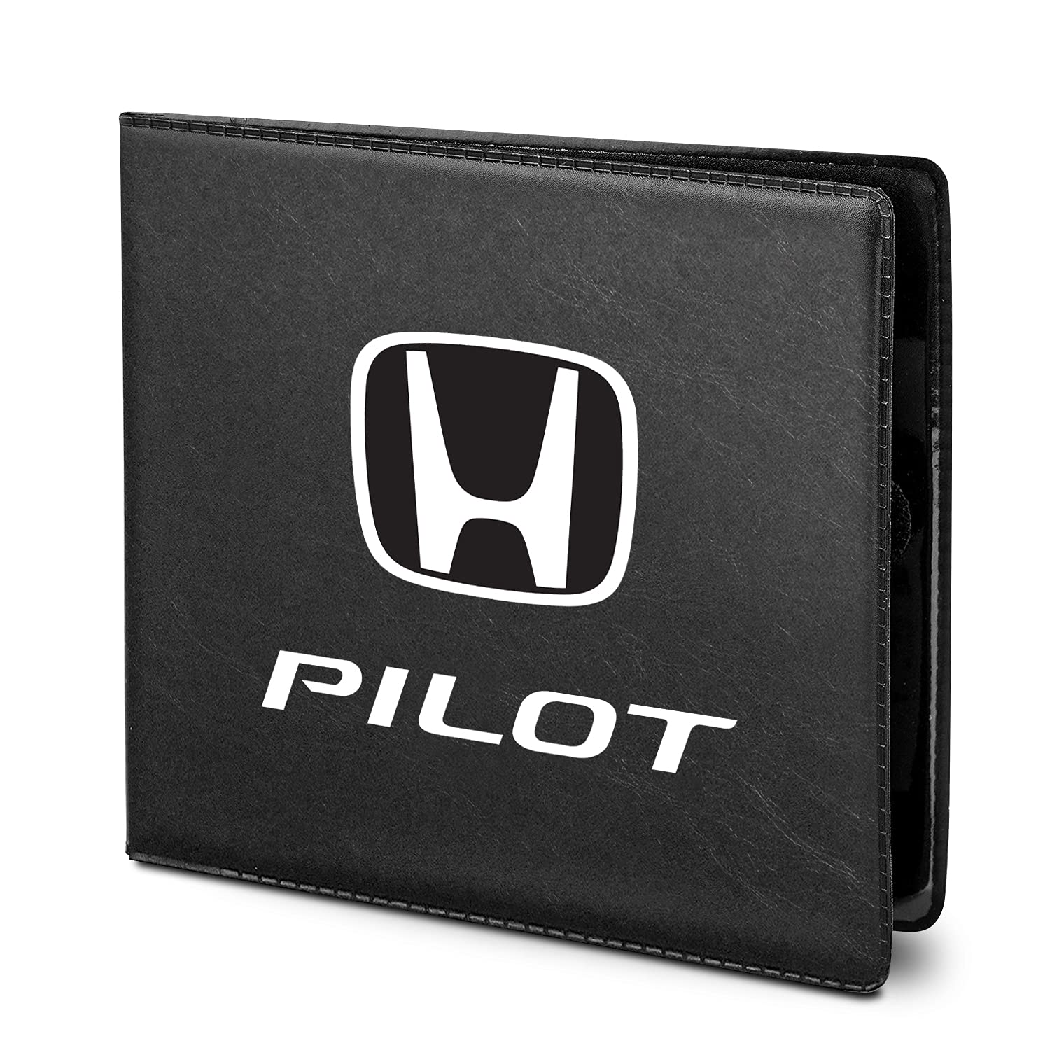 iPick Image Made for - Honda Pilot Car Auto Insurance Registration Black PVC Document Holder Wallet