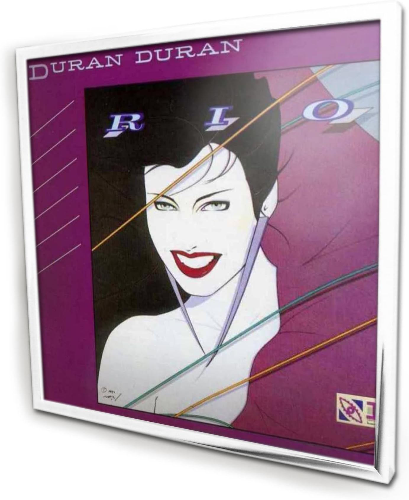 Retro Vinyl LP Record Album Square Frame 30 Centimeter 12 Inch Cover Sleeve Wall Art Display - White