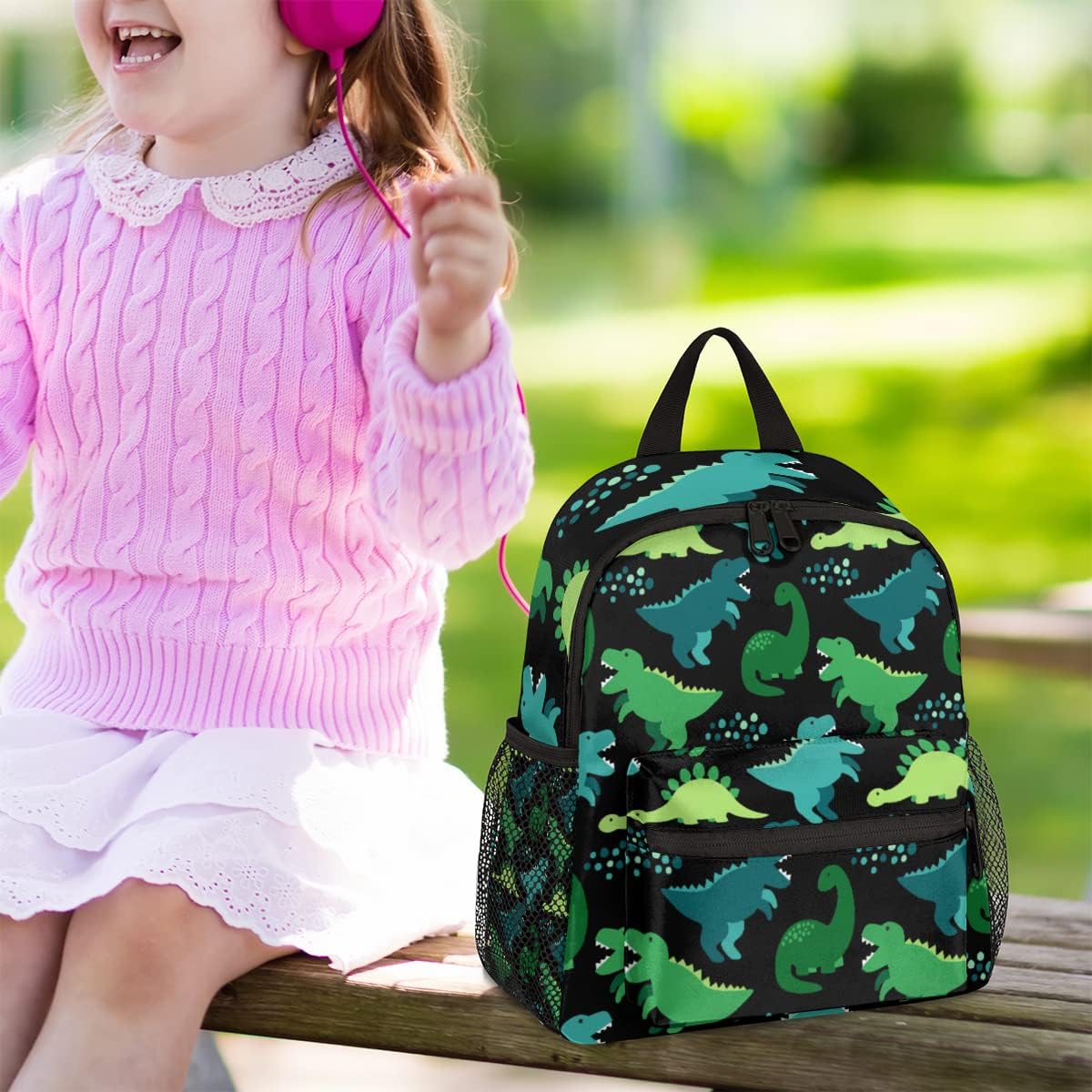 TropicalLife Toddler Backpack Cute Dinosaurs Kids Backpack for Boys and Girls Animal Palm Tree Childish Preschool Bag Kindergarten Schoolbag With Chest Strap - Image 7