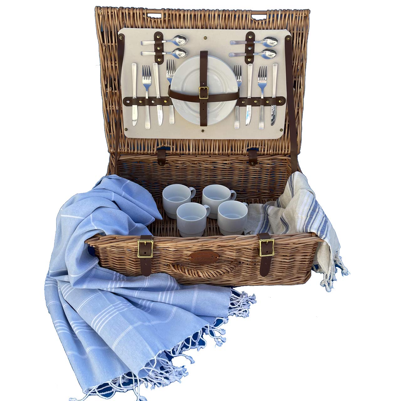 Amazon｜The Funtail イギリス製ピクニックバスケット コーンウォール4