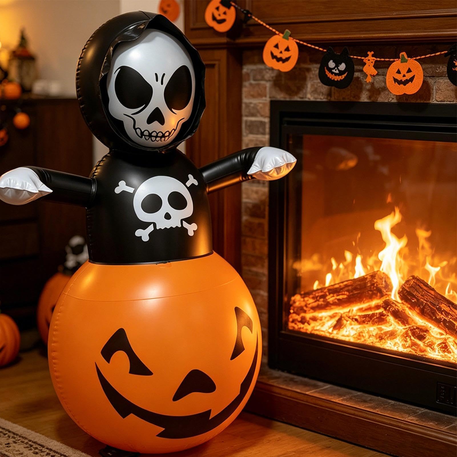 Ozdoby Halloweenowe Nadmuchiwane na Zewnątrz | Wbudowane Oświetlenie LED | | Dekoracje Ogrodowe Halloween | na Ganek, Patio, Podwórko, Przyjęcia, Wnętrze, Dom, Dom Strachów, Święta