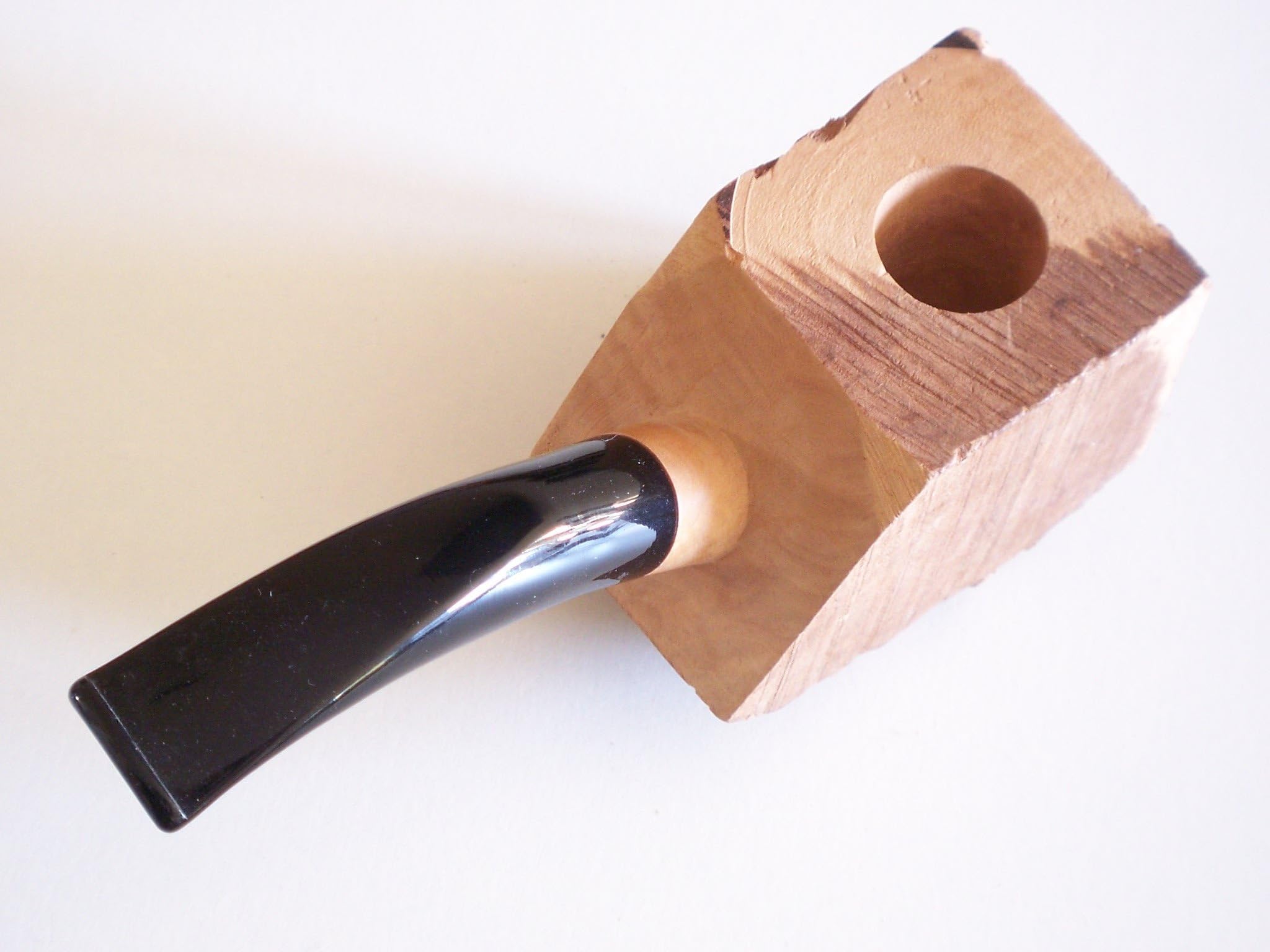 Hobby Pipe Briar Block 9mm Kit Carve Your Own Pipe Your Own Unique Designs New (Bent)