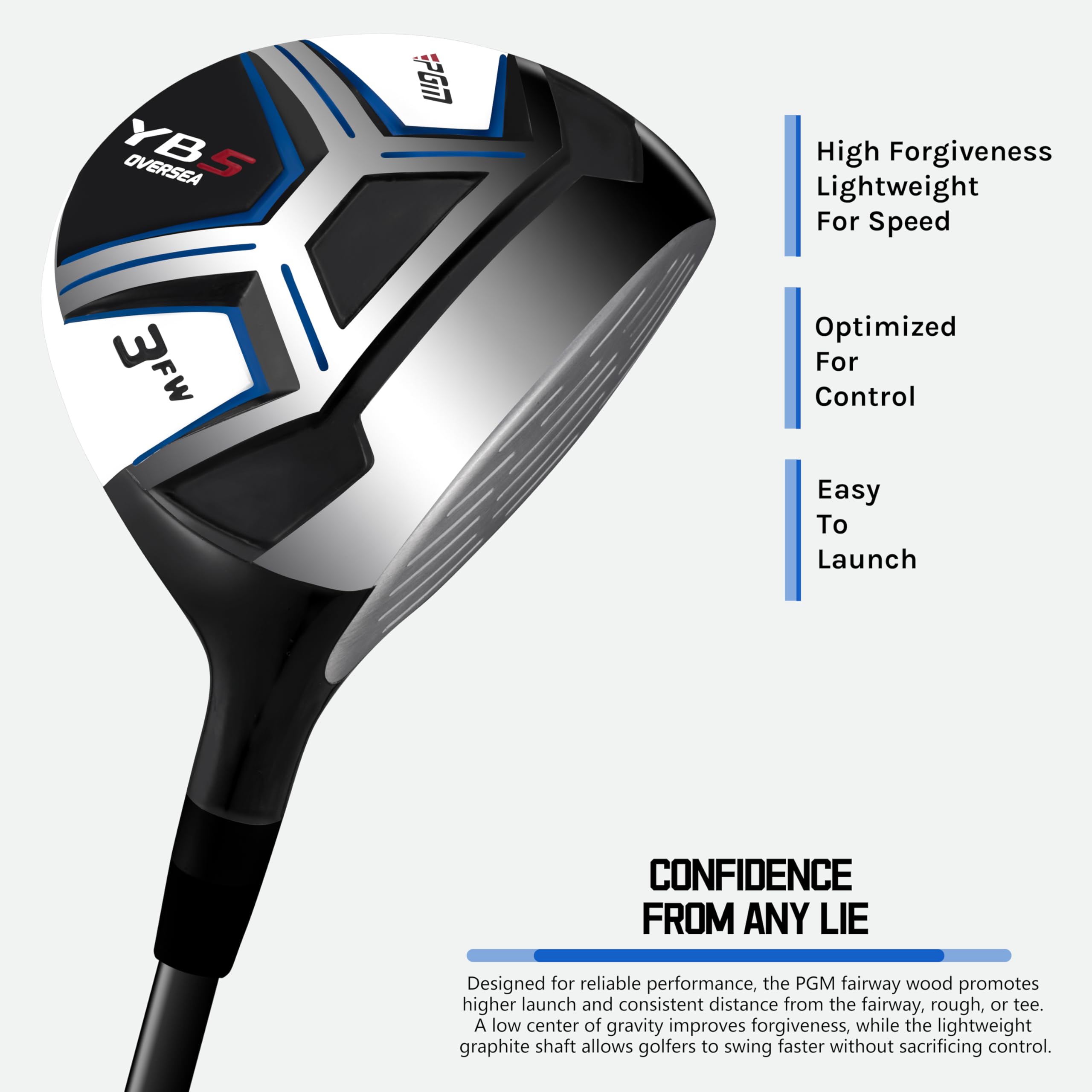 PGM Ensemble complet de clubs de golf pour homme – 11 pièces – 2 bois (#1,3), 1 hybride (#4H), 7 fers (#5,6,7,8,9,PW,SW), 1 putter – Sac de golf pour droitier – Idéal pour les débutants