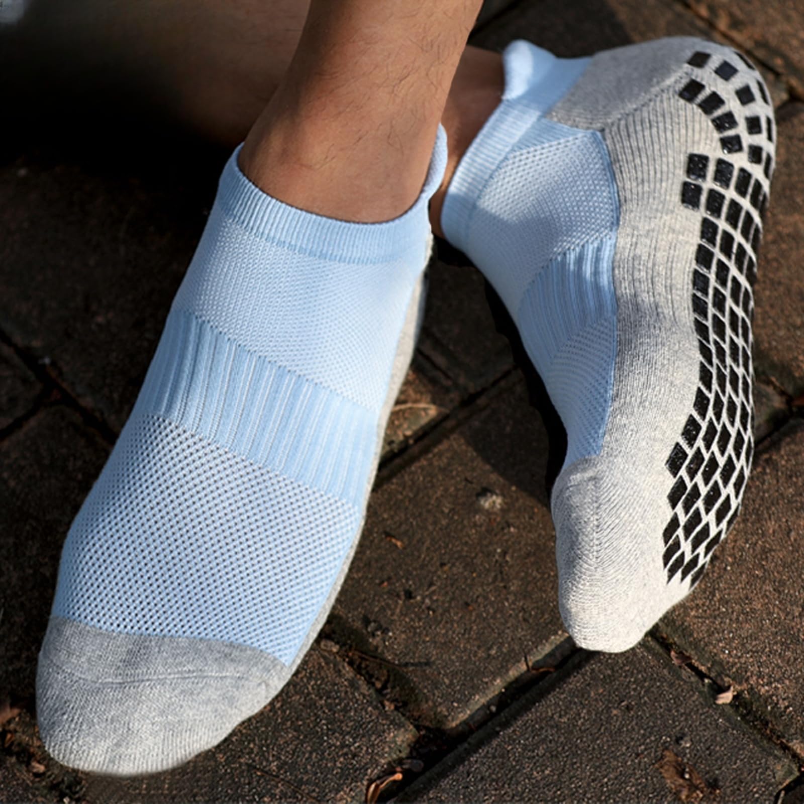 svlftecon Unisex Yoga Pilates Socks with Grips Non Slip Series 6