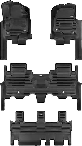 TuxMat - Para los modelos Ford Expedition de 8 plazas 2018-2024 - Alfombrillas personalizadas para automóvil - Cobertura máxima, todo tipo de clima,